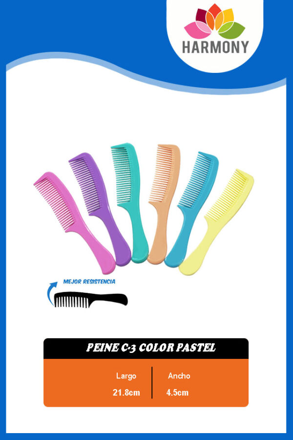 Peine C-3 (color pastel)