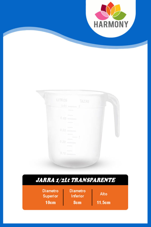 Jarra de 500 ml (transparente)