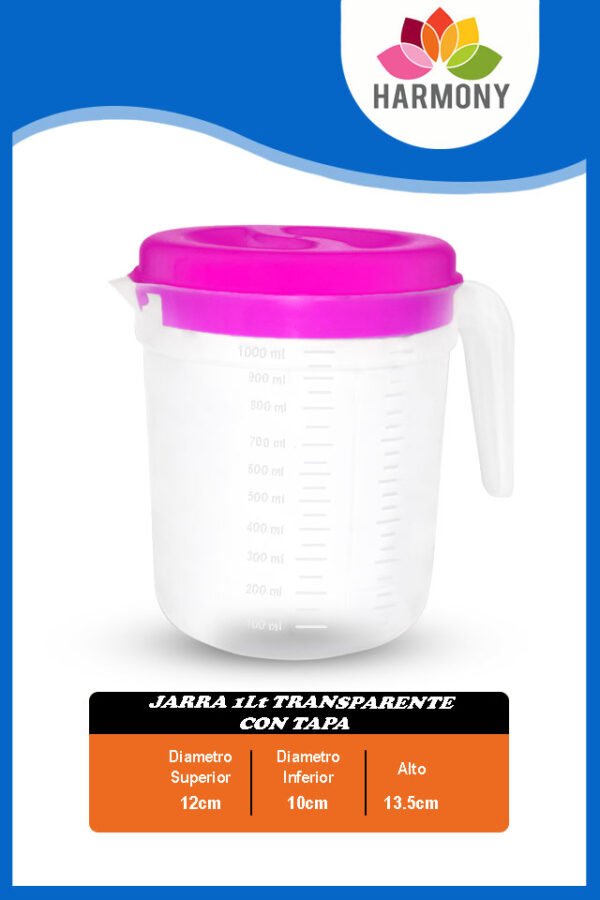 Jarra con tapa (transparente) - Imagen 6